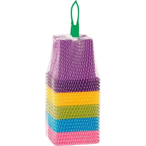 Set Vierkante Potten In Kleurenmix - Set Van 20 Stuks 3 Set Vierkante Potten In Kleurenmix - Set Van 20 Stuks