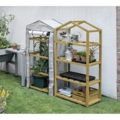 Vegtrug Kweekkas Met Houten Frame - 4 Rekken -Gardena Winkel kweekkas vegtrug 4 rekken 1625039832 4 600