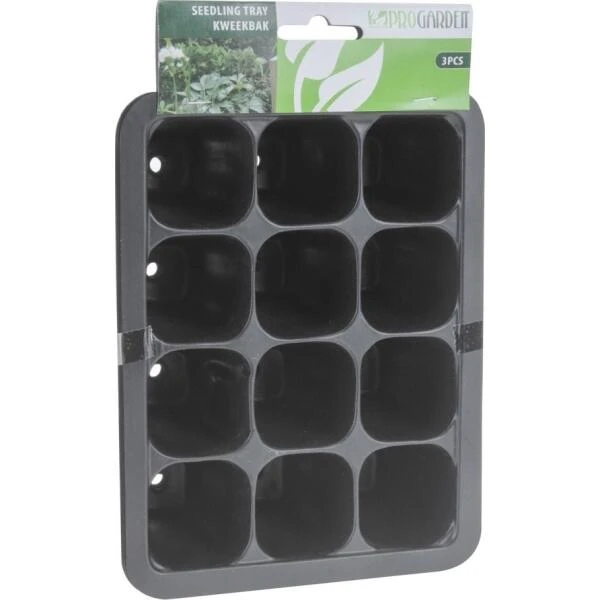 Kweektrays 12 Cellen - Ca. 18 × 14 × 5,5 Cm - Set Van 3 Stuks 3 Kweektrays 12 Cellen - Ca. 18 × 14 × 5,5 Cm - Set Van 3 Stuks
