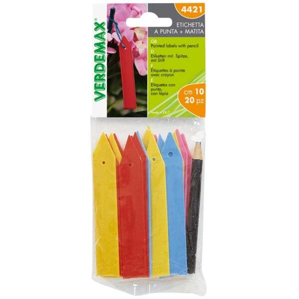 Plantenlabels Kleur + Potlood - Set Van 20 Stuks 3 Plantenlabels Kleur + Potlood - Set Van 20 Stuks